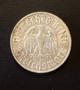 ドイツ 1933年 2マルク 銀貨