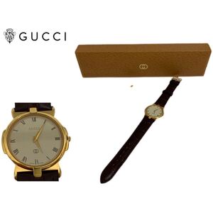 OLD GUCCI オールドグッチ GUCCI VINTAGE グッチ ヴィンテージ MADE IN SWISS スイス製 3400FM 腕時計 クオーツ ローマン 箱付 アーカイブ