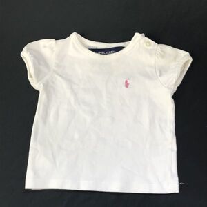 RALPH LAUREN★半袖Tシャツ【ベビー9M/白/ホワイト】ラルフローレン◆BG671