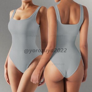 152-308-11 ハイレグ フルバック セクシー ボディスーツ 【グレー,XL】レディース コスプレ インナー キャットスーツ ランジェリー.1