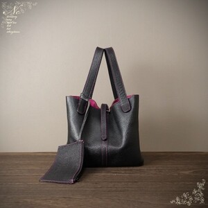 訳あり特価!USED*Les sacs Adam/ルサックアダム/エブリィボックスミニバッグ/ブラック/黒/シック/シンプル/エレガント/コンパクト/マチ広め