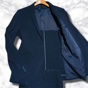 定価20万!!!幻の即完売モデル!!!【エンポリオアルマーニ EMPORIO ARMANI】スーツ Lサイズ相当 伝説の現行モデル!!! 神々しい輝き ネイビー