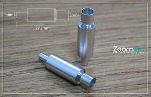 ZoomOn ZT022 1/24 HKS メタルエキゾースト (Lサイズ) - シルバー