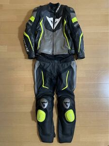 ダイネーゼ Dainese AVRO レザージャケット ALPHA レザーパンツ セット VR46 ROSSI ライディングジャケット ライディングパンツ 50サイズ