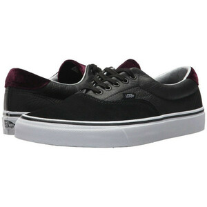 ★USA購入 激レア 海外限定 バンズ【Vans】ベルベッットレザー仕様 エラ 59【ERA 59】(VELVET)BLACK /RED 26.0㎝ 新品 未使用★