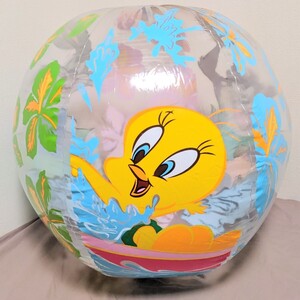 INTEX ルーニー・テューンズ ビーチボール 90cm 空ビ 空気ビニール風船 浮き輪 Inflatable Looney Tunes Beach Ball Pool Toy Rare Vintage