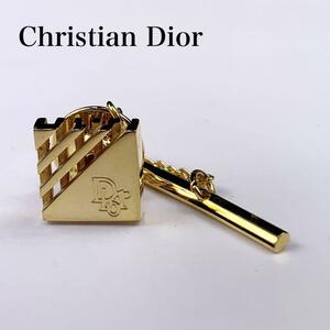 Christian Dior ディオール タイピン タイタック ネクタイピン アクセサリー メンズ ゴールド色 ロゴ 小物 正規品 CD 