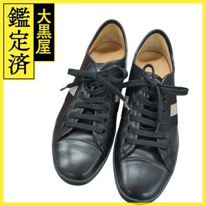 【大黒屋800】 BALLY バリー スニーカー サイズ:US5D EU4E JP23㎝～24cm SVJI IANO/100 靴 メンズ スイス製 レザー ストライプ カジュアル