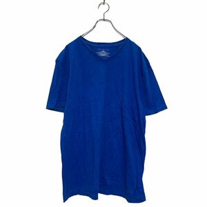 TOMMY HILFIGER 半袖 無地Tシャツ XL ブルー トミーヒルフィガー Ｖネック ビッグサイズ シンプル 古着卸 アメリカ仕入 a603-6527