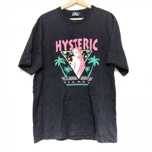 ヒステリックグラマー HYSTERIC GLAMOUR 半袖Tシャツ サイズM - 黒×ピンク×マルチ レディース クルーネック トップス