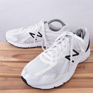 z7100【W480WB5】ニューバランス US9 26.0cm/白 ホワイト クリーム 黒 ブラック系 newbalance レディース スニーカー 中古