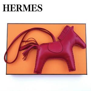 美品 HERMES エルメス ロデオチャーム MM チャーム レッド