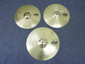 ☆ SABIAN セイビアン sbr Hats 14”/35cm ペア Crash 16”/41cm シンバル3枚セット ☆中古☆