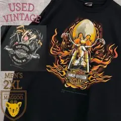 US古着【ハーレー ルーニー ダズマニアンデビル】Tシャツ メンズ2XL