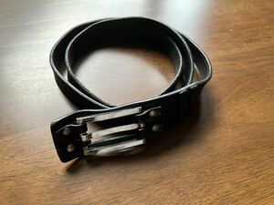 dior homme black belt leather hedi slimane kris van asscheディオールオム レザー 黒 ブラック ベルト