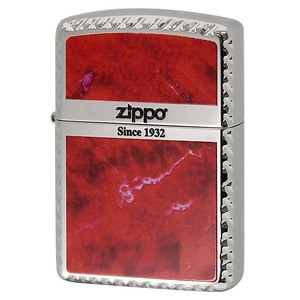 Zippo ジッポライター アーマー 大理石調 マーブル柄 レッド クロスコーナカット 両面加工 Cross Cut Series MRD