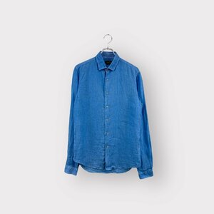 ZARA MAN ザラマン 長袖シャツ トップス SLIM FIT ブルー メンズ ヴィンテージ ネ