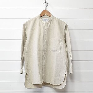 ヤエカ WRITE STAND COLLAR SHIRT スタンドカラー シャツ S ナチュラル YAECA｜24j2805