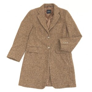 ◆伊製 MaxMara WEEKEND LINE マックスマーラ ウール100% チェスターコート 40 ブラウン系 ウールコート ジャケット ロングコート 女性用