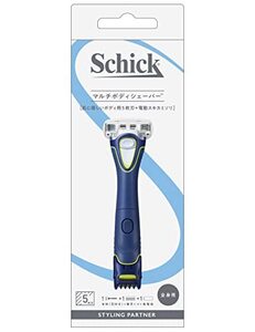 シック Schick マルチ ボディ シェーバー (刃付き + 替刃1コ) トリマー スキンガード付き 5枚刃