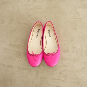 【定価4.4万】レペット repetto *CENDRILLON レザーバレエシューズ 36/22.5*皮革濃ピンク1124(sh10-2411-76)【81L42】