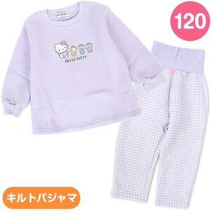 ハローキティ キッズキルトパジャマ(腹巻き付き) 120cm 長袖 ルームウェア 子供服 寝間着上下セット サンリオ sanrio キャラクター