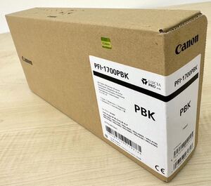 Canon　キャノン　未開封【純正】imagePROGRAF用インクカートリッジ　PFI-1700　PBK　フォトブラック 700ml　2024年12月期限