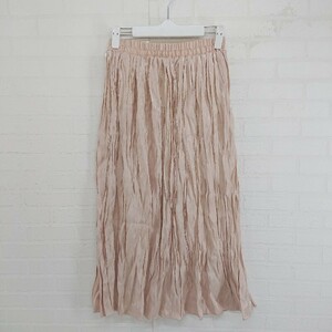 ◇ ◎ ●未使用● natural couture ウエストゴム ロング ギャザー スカート サイズF ピンク レディース P