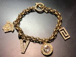 VERSACE MEDUSA BRACELET ヴェルサーチ メデューサ ブレスレット イタリア製 メドゥーサ ゴールドカラー ヴィンテージ アクセサリー