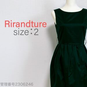 【送料無料】Rirandture(リランドチュール)ノースリーブミニ丈ワンピース バルーンスカート風　黒/ブラック