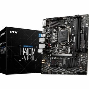 MSI H410M-A PRO mATX マザーボード (第10世代Intel Core、LGA 1200ソケット、DDR4、USB 3.2