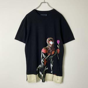 USA古着 MARVEL アメコミ Tシャツ 映画 スパイダーマン ブラック M