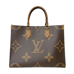 ルイヴィトン オンザゴーMM モノグラムジャイアント ショルダーバッグ モノグラムリバース M45321 ブラウン LOUIS VUITTON 中古 美品