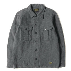 NEIGHBORHOOD ネイバーフッド シャツ サイズ:M 17AW モールスキン CPO / C-SHIRT . LS グレー トップス カジュアルシャツ 長袖 厚手