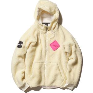 【良品】 【XLサイズ】 FCRB f.c real bristol エフシーレアルブリストル SOPHNET BOA ZIP UP HOODIE ボアフーディー パーカー WHITE XL