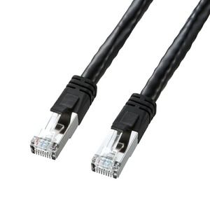 （まとめ買い）サンワサプライ PoE CAT6LANケーブル 3m ブラック KB-T6POE-03BK 〔×3〕