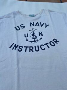 WAREHOUSE HELLERS CAFE ウエアハウス ヘラーズカフェ 半袖　usnavy 半袖Tシャツ　usn オートミール　40