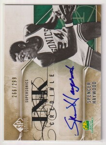 NBA SPENCER HAYWOOD AUTO 2009-10 SP SIGNATURE EDITION BASKETBALL INK CREDIBLE Autograph /299 限定 スペンサー ヘイウッド 直筆サイン