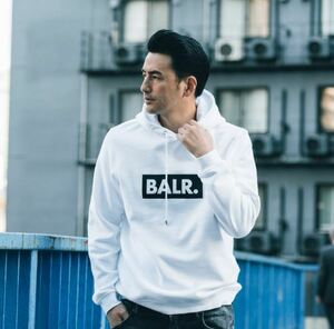 新品未使用 BALR. ボーラー ブランドフーディー パーカー　balr　ボックスロゴ　ホワイト　M　 定価29,700円 