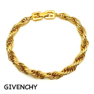 GIVENCHY｜ジバンシィ ブレスレット【アクティ】ツイスト チェーン ゴールドカラー ヴィンテージ ジバンシー アクセサリー ac1128