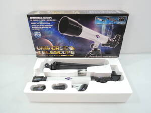 △UNIVERSE TELESCOPE ユニバース テレスコープ 天体望遠鏡 外箱あり ホワイト W45×H38.5×C31㎝ 望遠鏡/管理4259A14-01260001