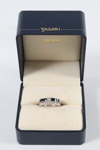 ★TASAKI タサキ リング K18WG刻印 総重量約7.0g ダイヤモンド 0.25/0.26ct オニキス 指輪 アクセサリー ケース付き 5316-TE