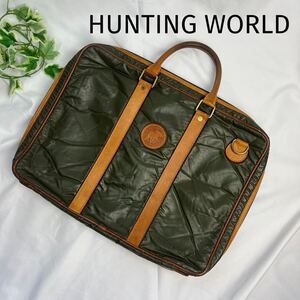 HUNTING WORLD ビジネスバッグ　ハンドバッグ　カーキ