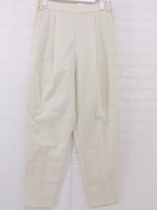 ◇ Spick & Span スピック＆スパン タック スラックス パンツ サイズ38 オフホワイト レディース P