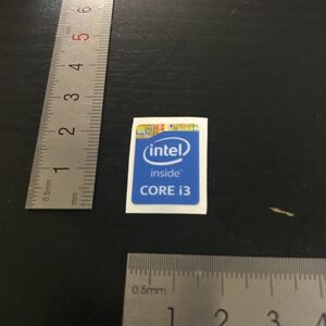 ノートパソコンロゴシールintel inside CORE i3 縦ブルー@1695 +