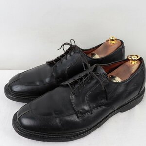 アレンエドモンズ 10 1/2 EEE ALLEN EDMONDS Uチップ USA製 黒 ブラック メンズ アメリカ靴 中古 古着 ds4064