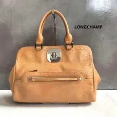 【美品】ロンシャン　LONGCHAMP ギャビー　ハンドバッグ　クロコ　2way