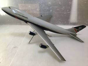 □ D211 □ 現状品 飛行機 航空機 模型 BRITISH AIRWAYS ブリティッシュエアウェイズ space models B747-400 約94×87×25cm