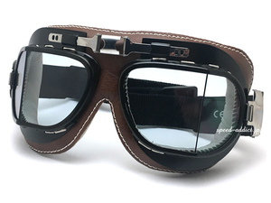 baruffaldi VINTACO 4眼 GOGGLE BROWN/バルファルディゴーグルビンテージヘルメットstadiumowenエバーオークeveroakクロムウェルcromwell