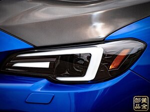 【GOLD PARTS】スバル　WRX STI S4 /レヴォーグ　ファイバーLEDヘッドライトＶ3　VM VA　純正より　LEVORG デイライト A/B/C型　前期